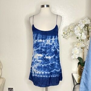 Blue Life Blue Tie Dyed Spaghetti Strap Dress XS